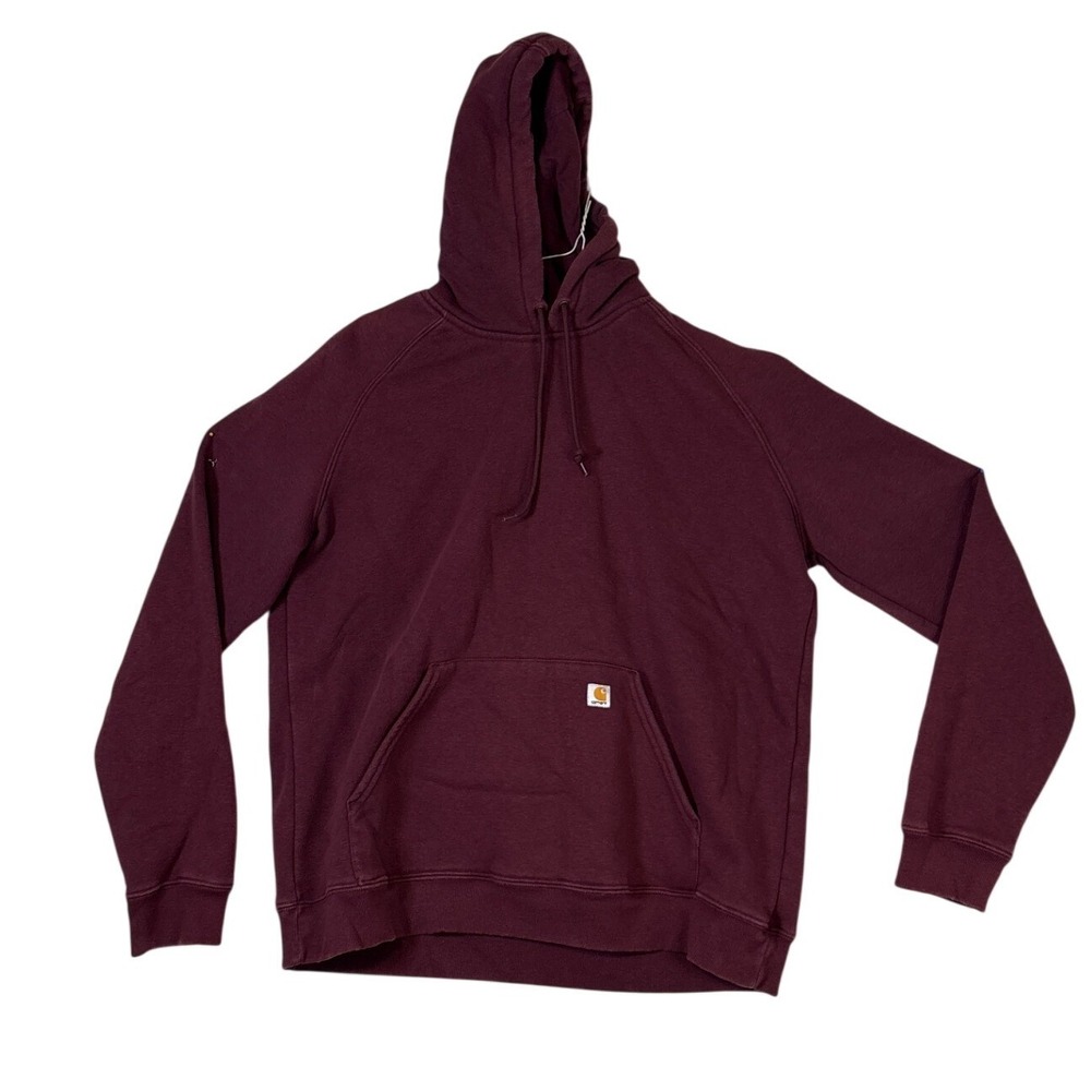 Carhartt Womens WK184 WIN Burgundy Pullover Hoodie Sweatshirt Size L 12-14